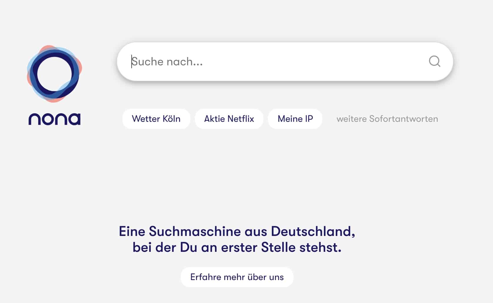Die werbefreie Suchmaschine nona aus Deutschland