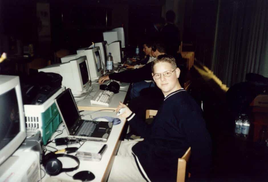 Kai Spriestersbach auf einer LAN Party anno 2000